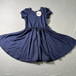 Dot Dot Smile Girls Dress Size 3/4 Navy Blue Twirl Skater Dress NWT
